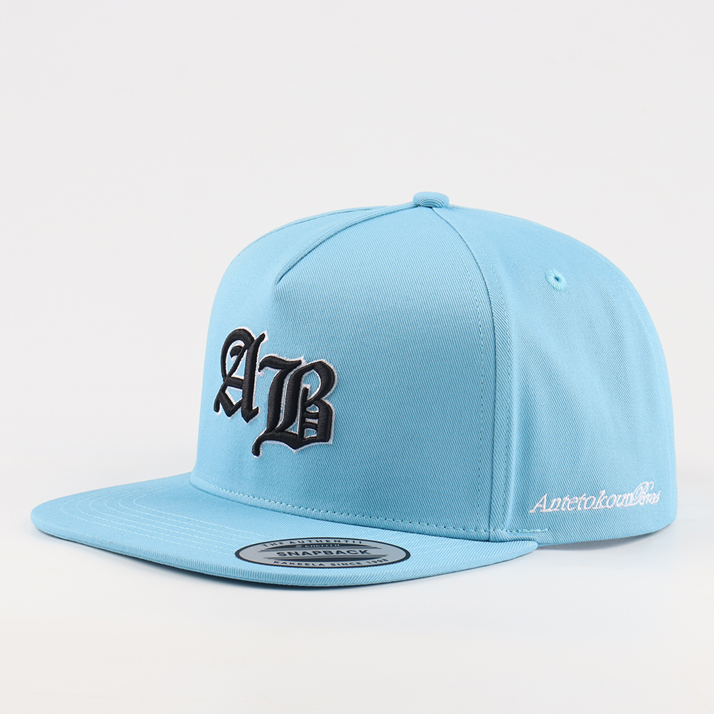 Sky Blue ATL 3D Embroidered Flat Brim Snapback Cap