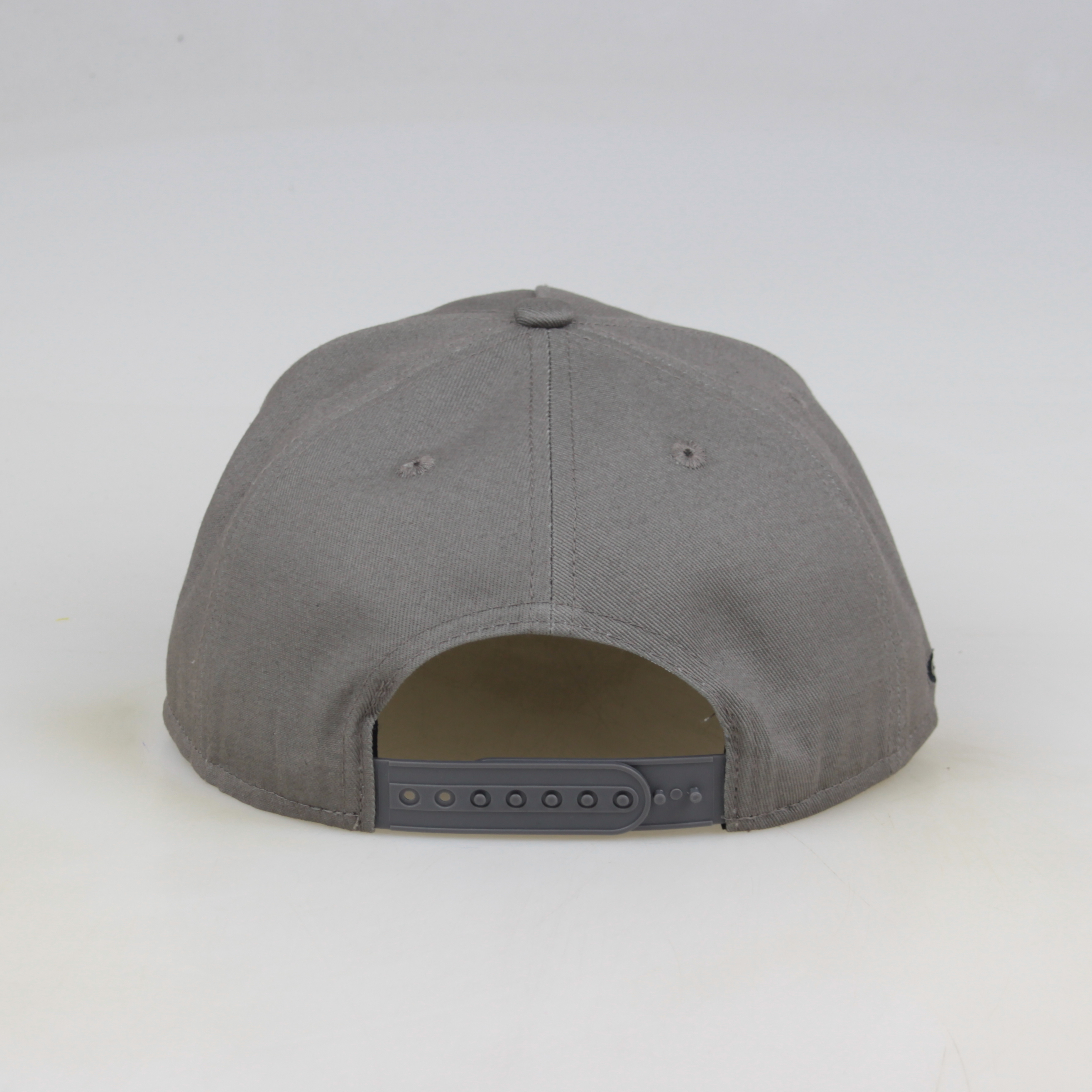 Grey Flat Brim Snapback Cap with Pink 3D Embroidered Script Logo