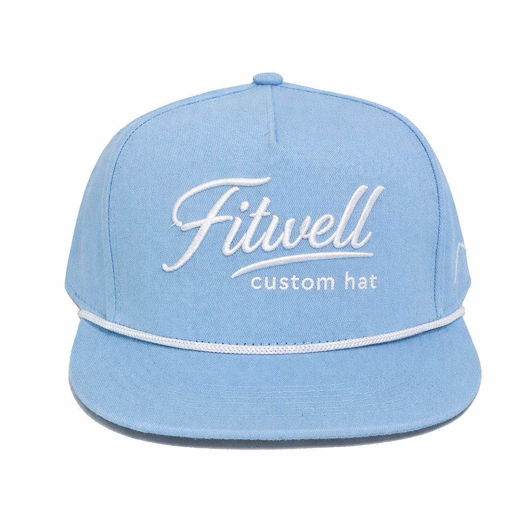 Almost Home Embroidered Light Blue Rope Snapback Hat