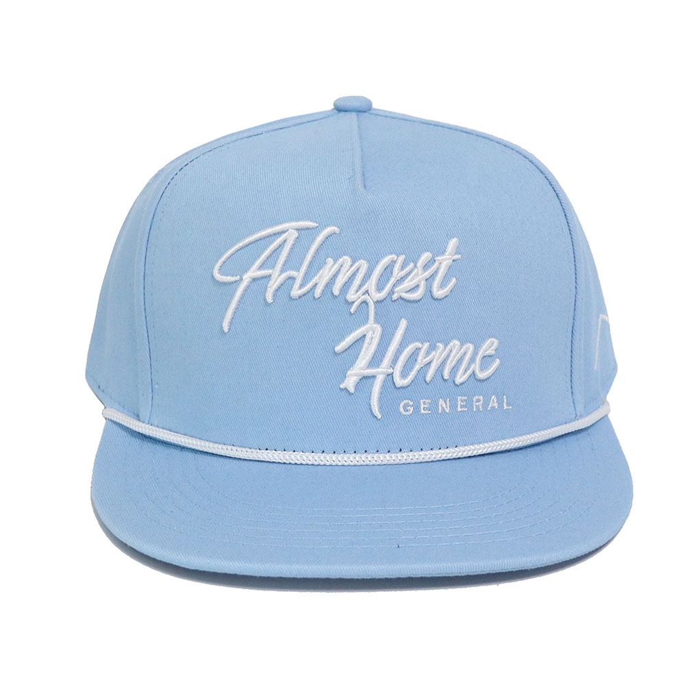 Almost Home Embroidered Light Blue Rope Snapback Hat