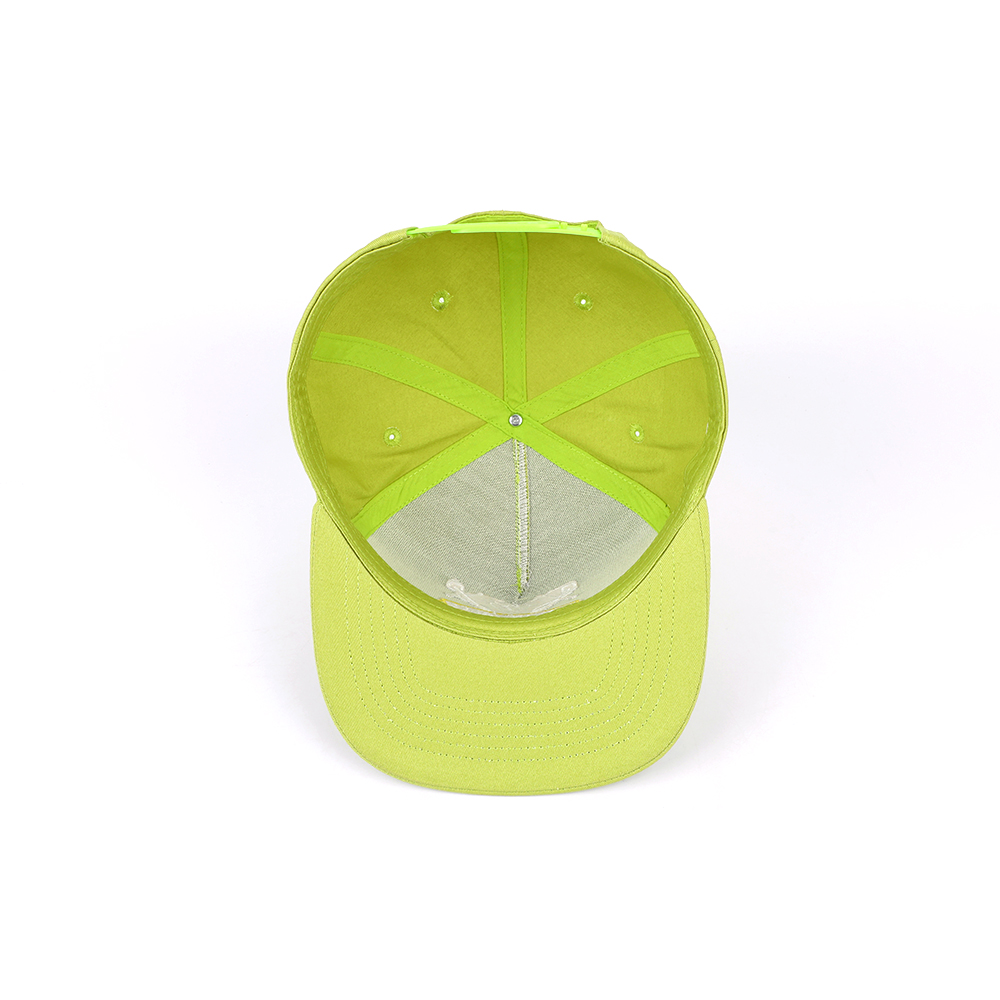 Lime Green Marine Aces Embroidered Flat Brim Snapback Cap