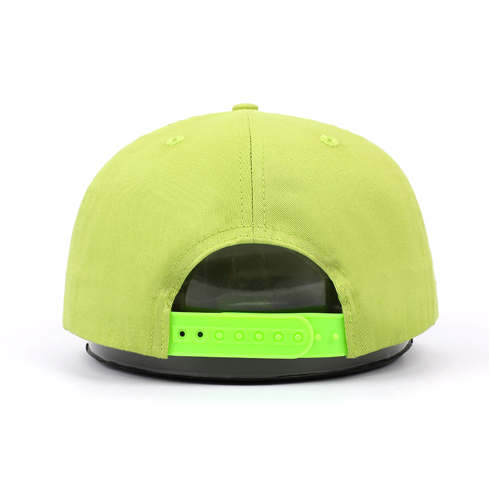 Lime Green Marine Aces Embroidered Flat Brim Snapback Cap