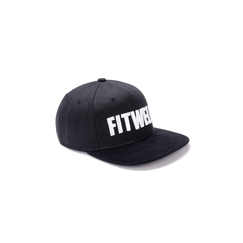 Black HIP HOP 3D Embroidered Snapback Hat – Flat Brim Urban Style Cap