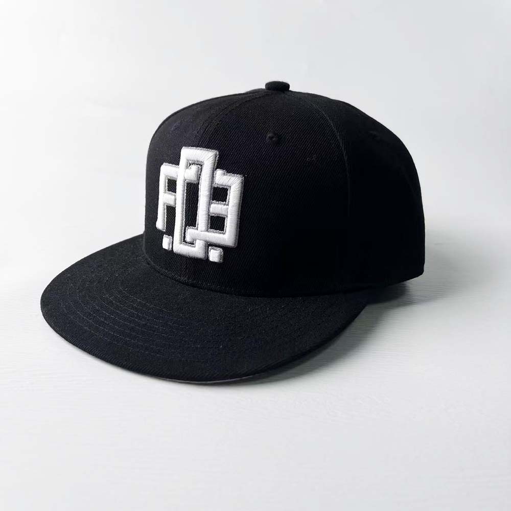 Interlocked Geometric Logo Embroidered Snapback Hat