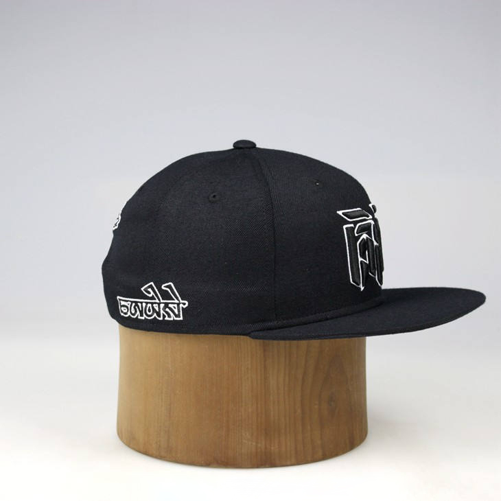 Geometric 3D Embroidered Snapback Cap – Urban Monogram Style