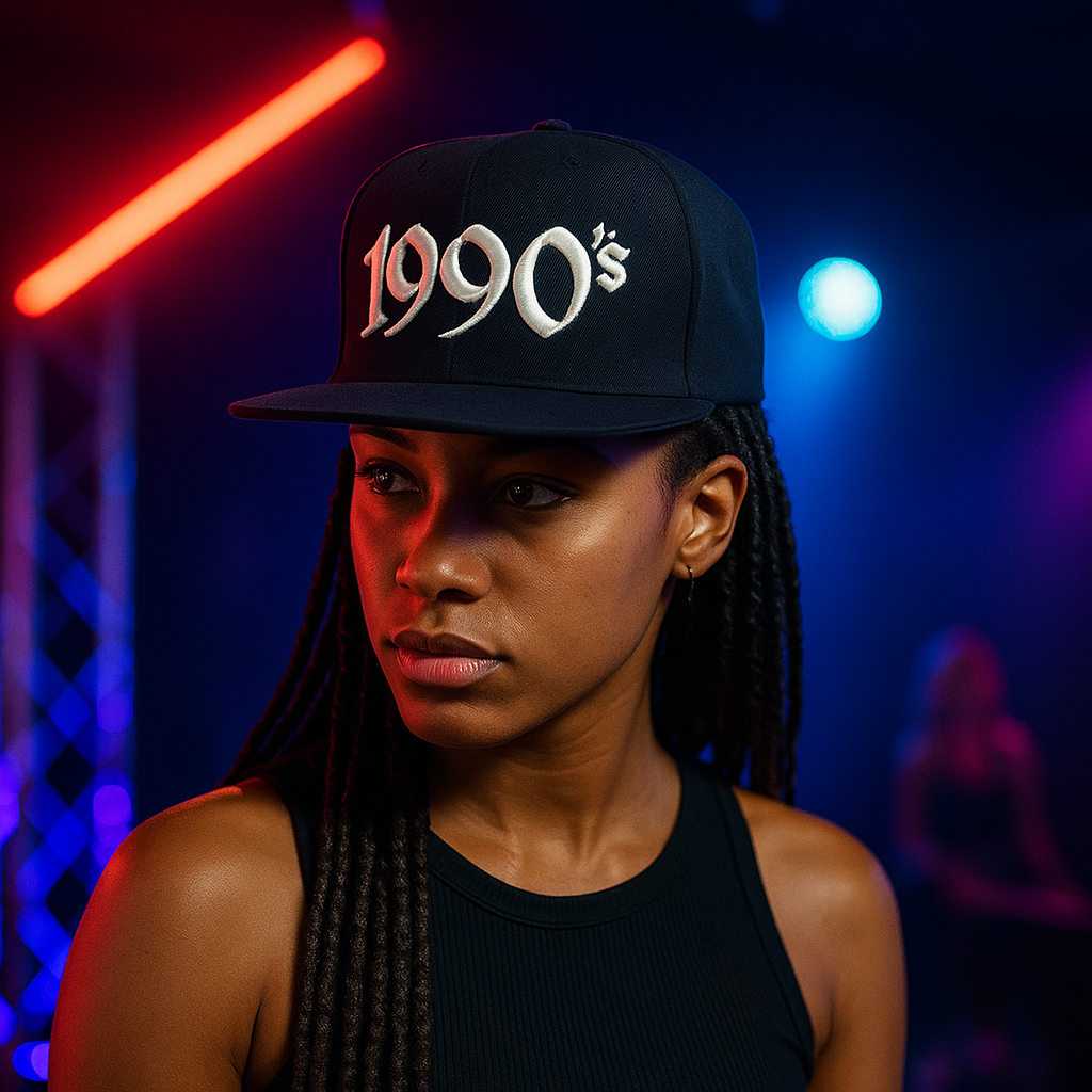 Retro “1990’s” Embroidered 3D Logo Snapback Cap