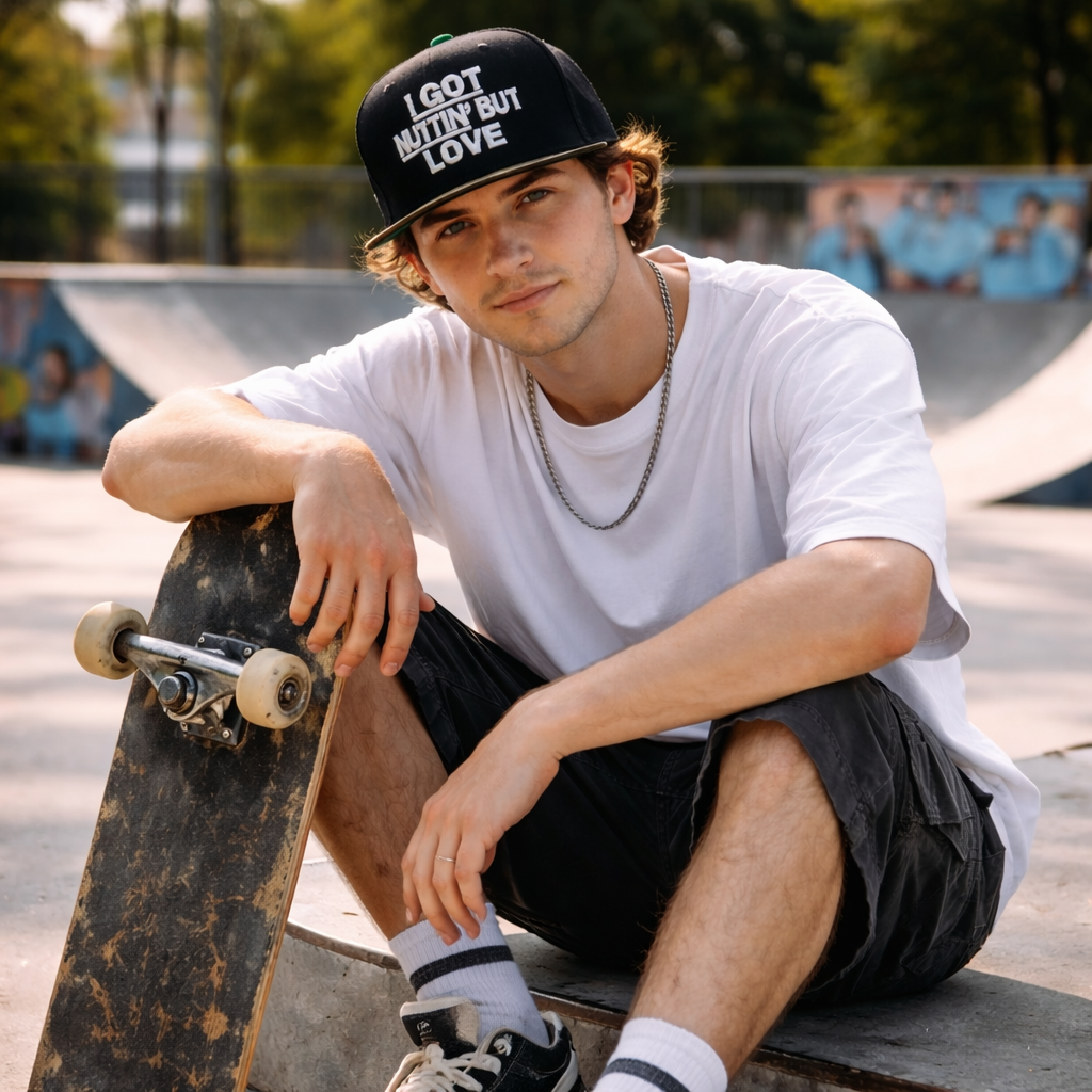 I Got Nuttin’ But Love 3D Embroidered Snapback Cap