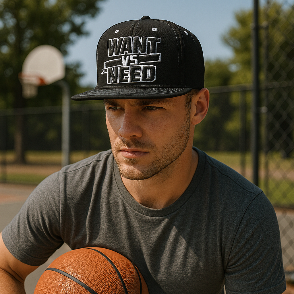 Custom 3D Embroidered Snapback Hat – Black 6 Panel Streetwear Design