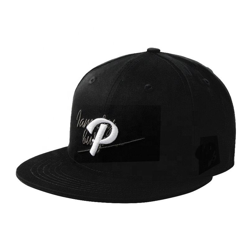 Urban Black 3D Embroidered Snapback Cap