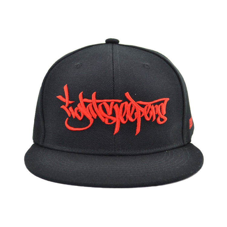 Graffiti Script Logo Embroidered Snapback Cap