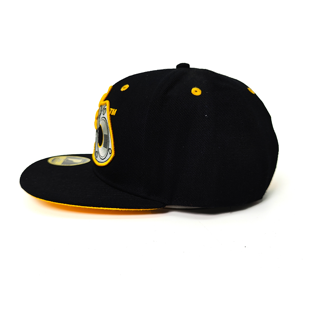 Bold 4&0 3D Embroidered Snapback Hat – Black & Yellow