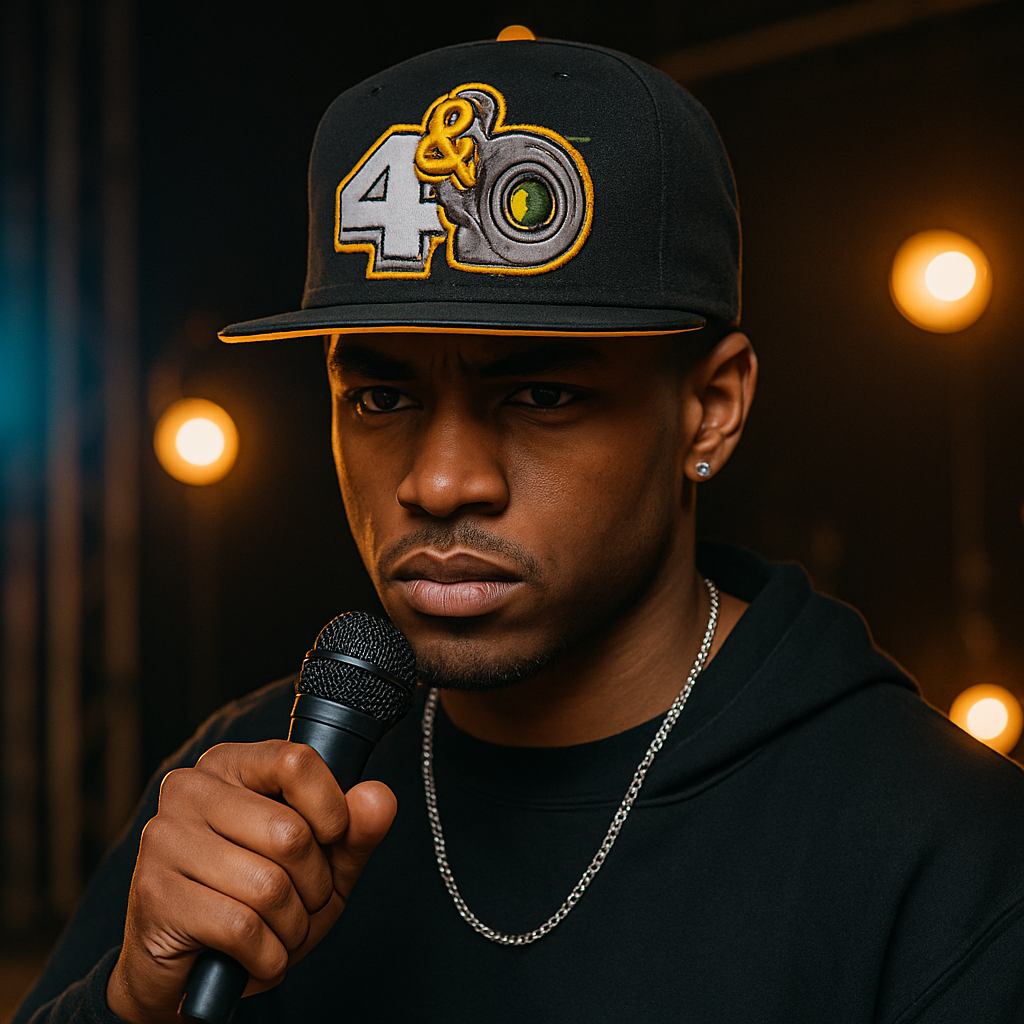 Bold 4&0 3D Embroidered Snapback Hat – Black & Yellow