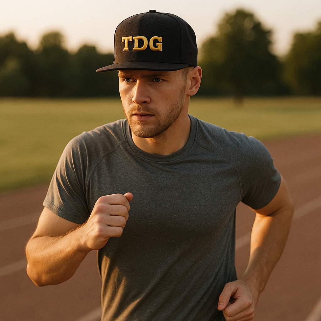 TDG Logo Embroidered Black Snapback Cap