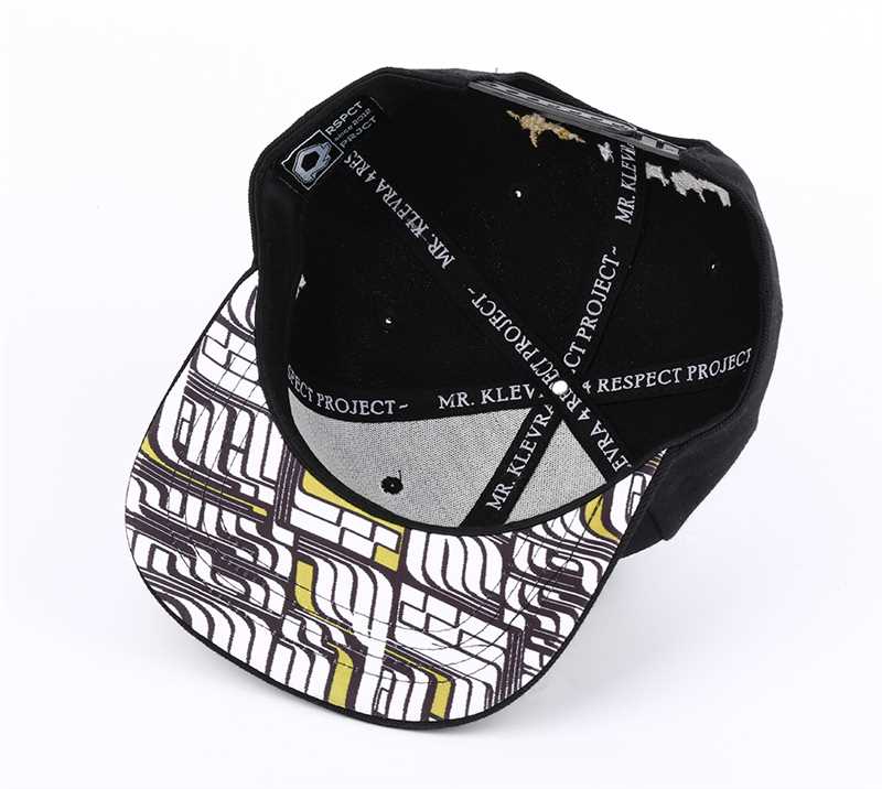 Black Snapback Hat with Graffiti Style 3D Embroidery – Urban Streetwear Cap
