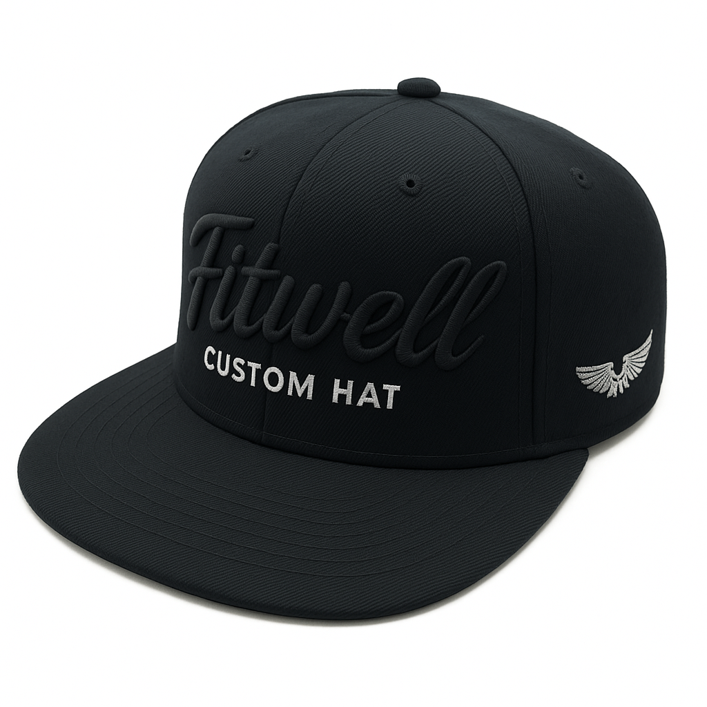 Black Predator Snapback Hat with 3D Embroidered Logo – Flat Brim Cap