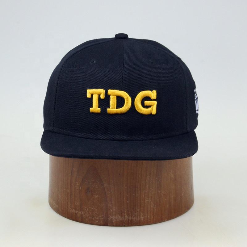 TDG Logo Embroidered Black Snapback Cap
