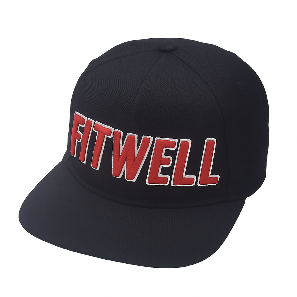 Fitwell 3D Embroidered Red Letter Snapback Cap