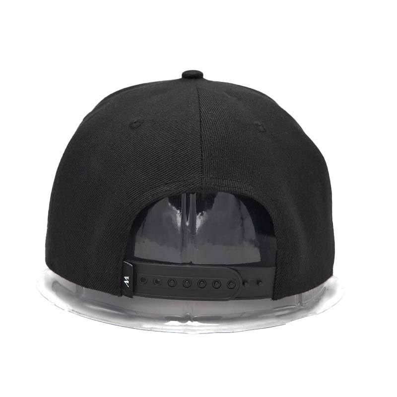 Watson Black 6 Panel 3D Embroidered Snapback Cap