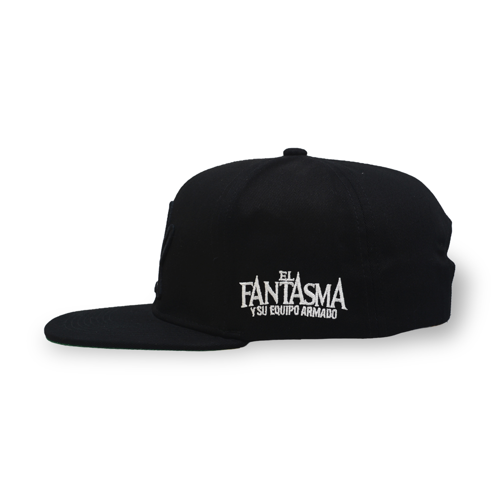 Ghost Emoji Cartoon Snapback Hat – 3D Embroidered Flat Brim Cap