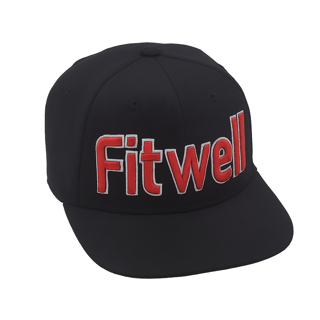 Fitwell 3D Embroidered Red Letter Snapback Cap