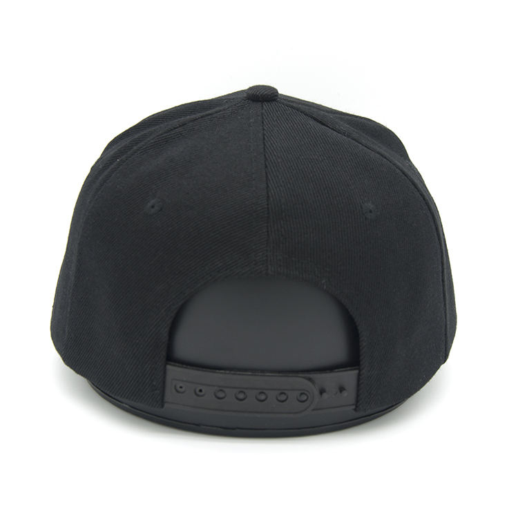 Blackout 3D Logo Structured Flat Brim Cap