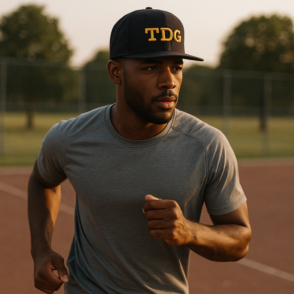 TDG Logo Embroidered Black Snapback Cap