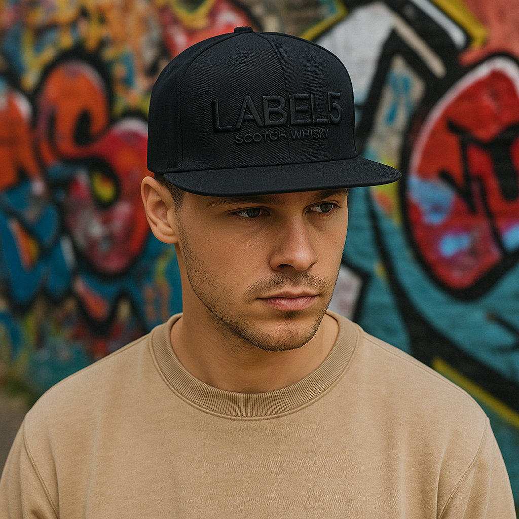 Blackout 3D Logo Structured Flat Brim Cap