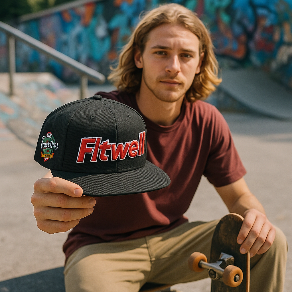 Diablo Embroidered Flat Brim Snapback Hat with Bold 3D Lettering