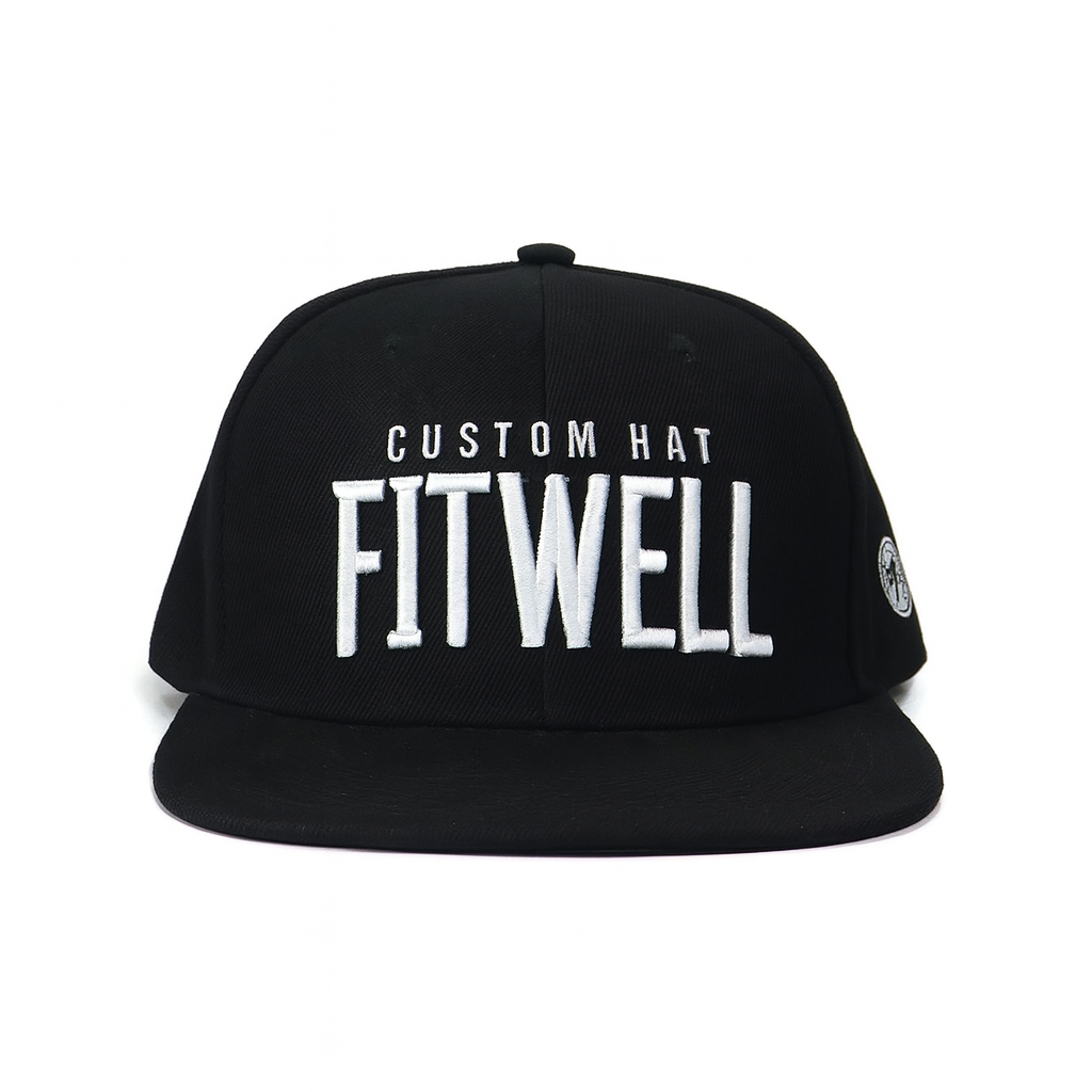Black Flat Brim Snapback Cap with 3D Embroidered “MOPEDZ” Logo – Streetwear 6 Panel Hat