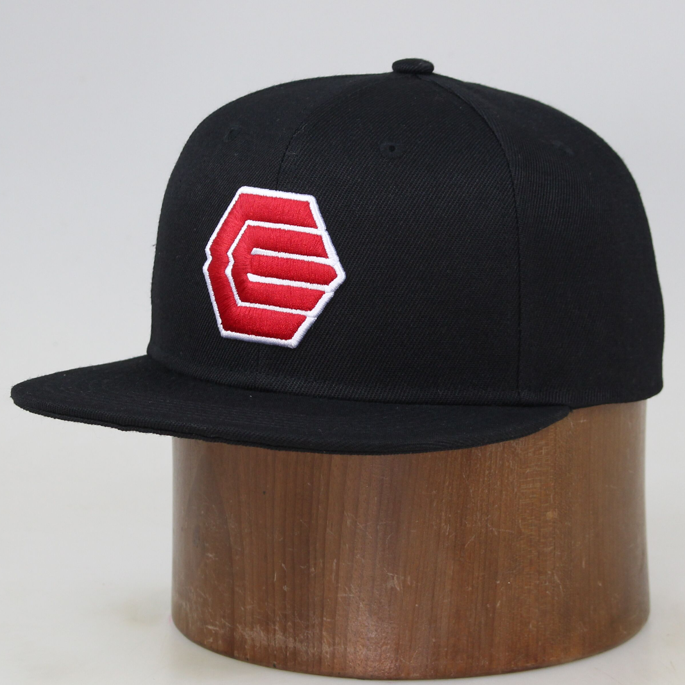 Hex Logo Red Embroidery Flat Brim Snapback Hat
