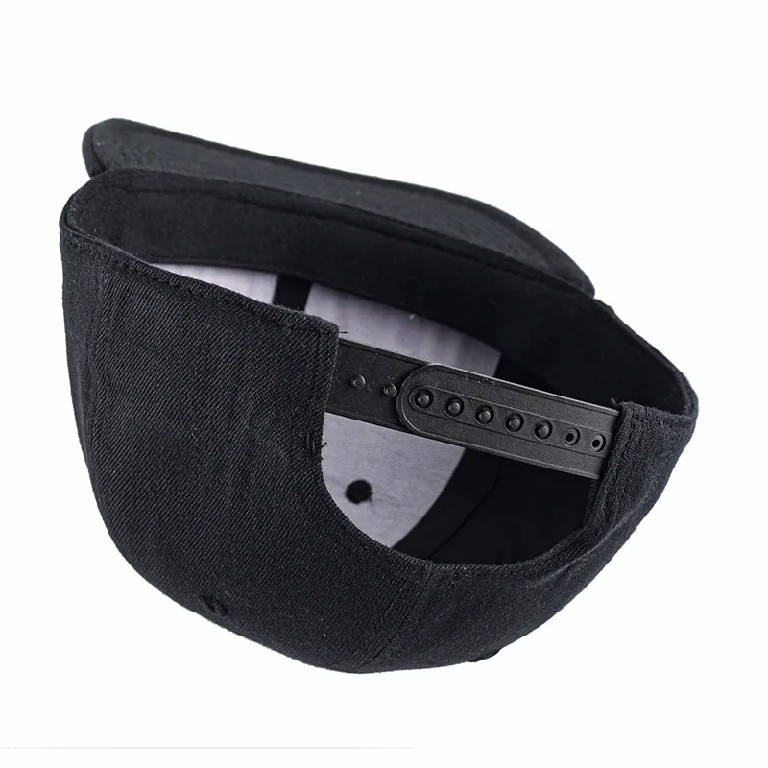 Branded Skull Logo Flat Brim Cap with 3D Embroidery