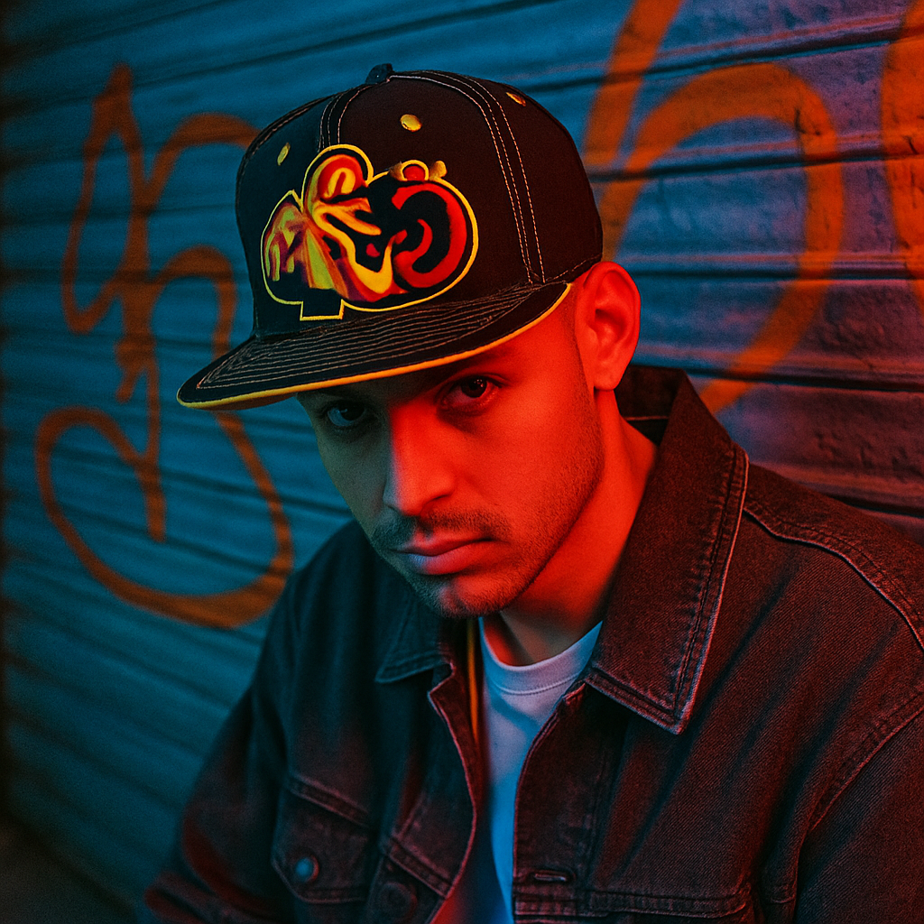 Urban Black 6-Panel Snapback Cap with Bold 3D Embroidery