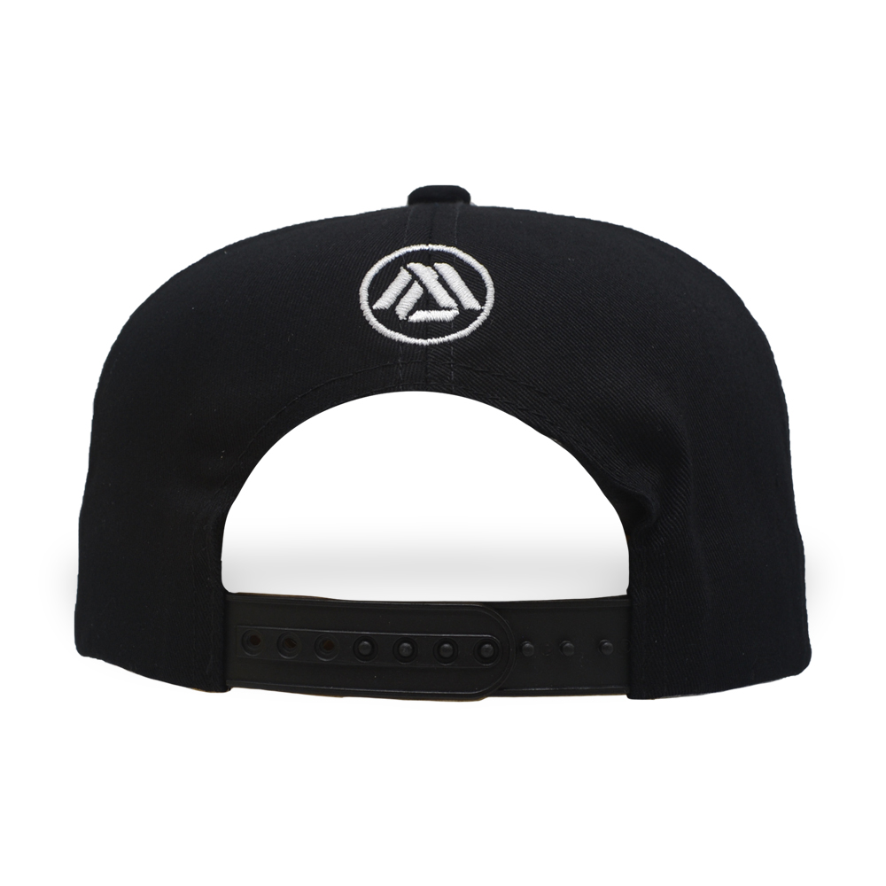 Ghost Emoji Cartoon Snapback Hat – 3D Embroidered Flat Brim Cap