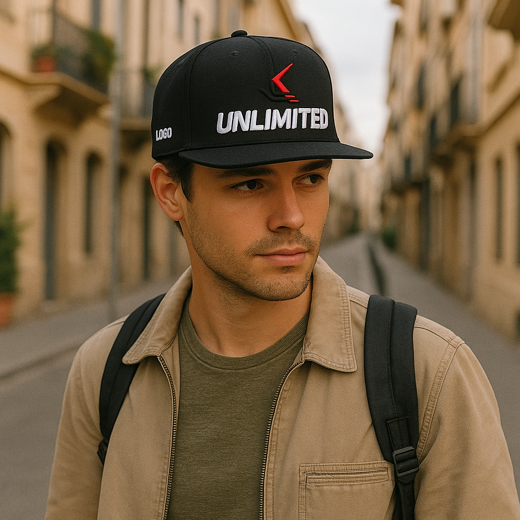 UNLIMITED Embroidered Flat Brim Street Hat