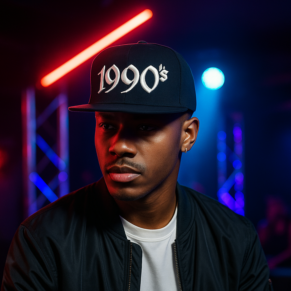 Retro “1990’s” Embroidered 3D Logo Snapback Cap