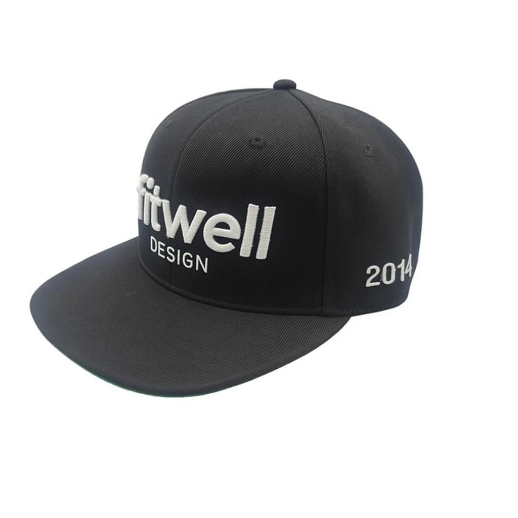 Minimal Logo Design Flat Bill Snapback Cap