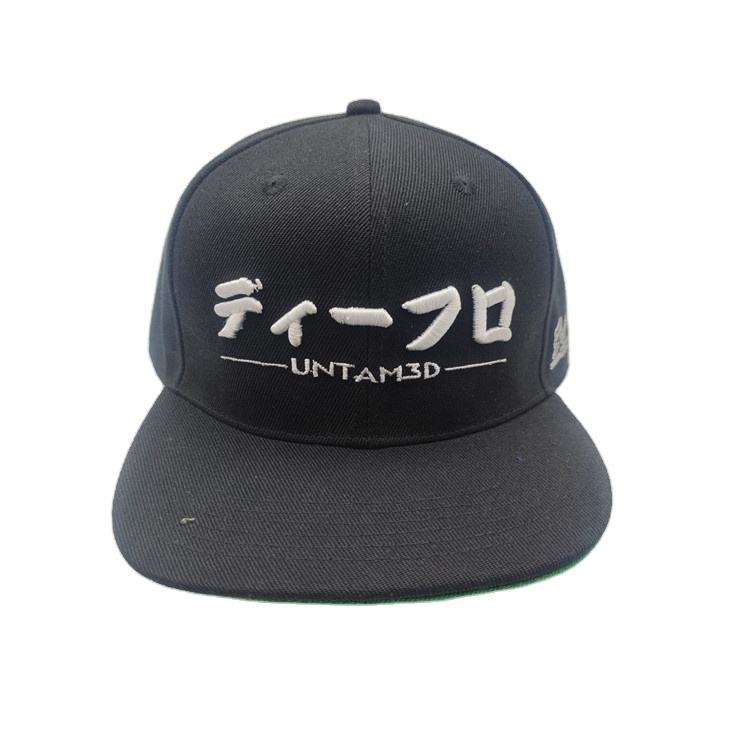 Minimal Logo Design Flat Bill Snapback Cap