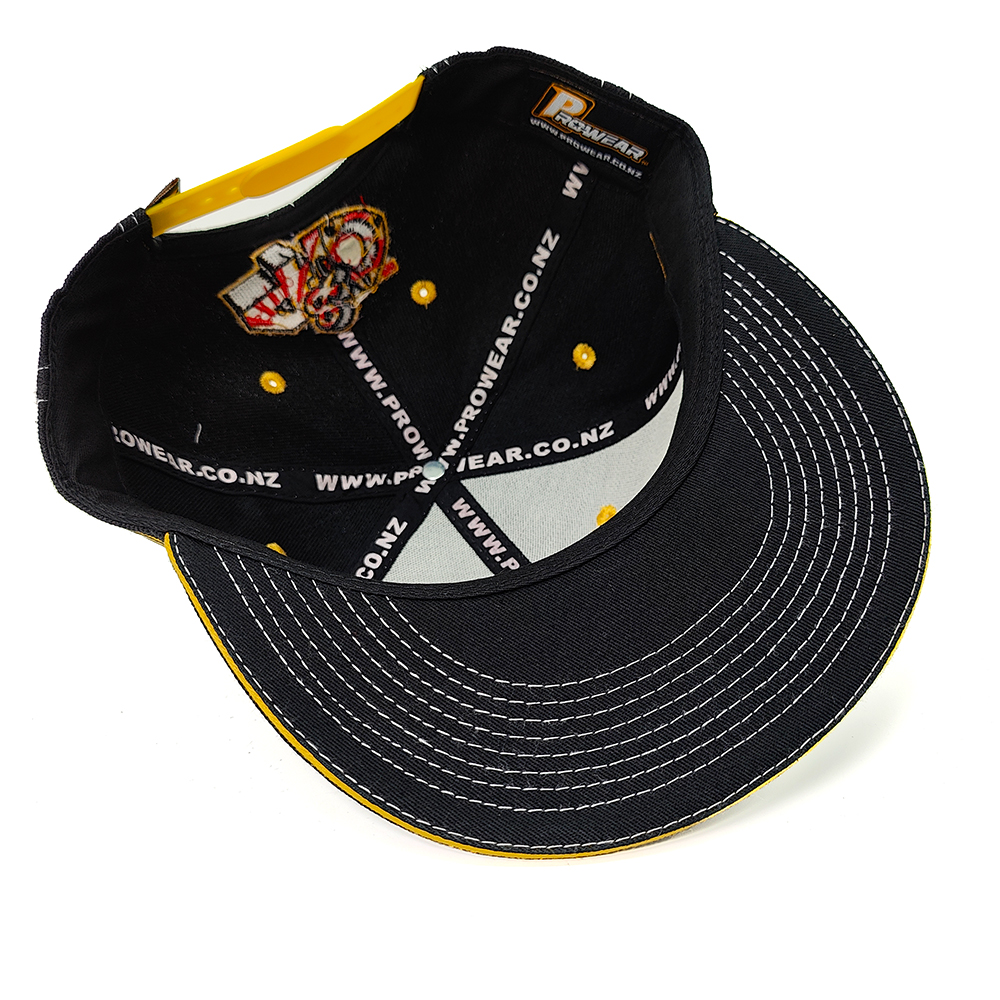Urban Black 6-Panel Snapback Cap with Bold 3D Embroidery