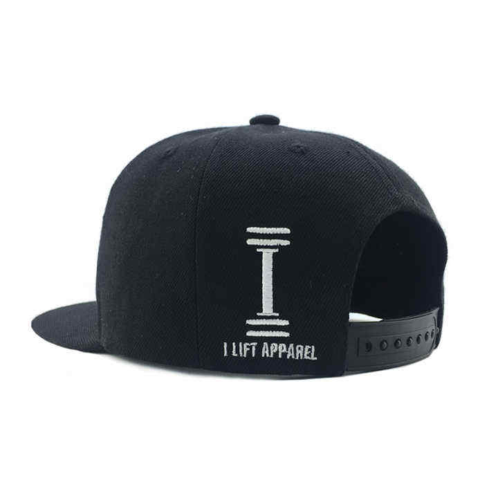 Black Arabic Embroidered Snapback Hat – “وحش” Streetwear Flat Brim Cap