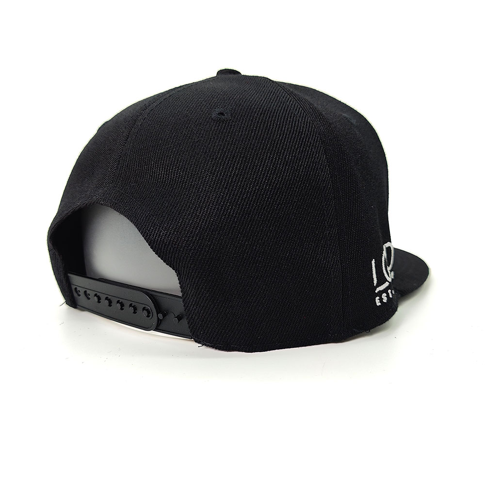 Black Snapback Hat with Embroidered Bear Logo Patch – Legends In Time Design