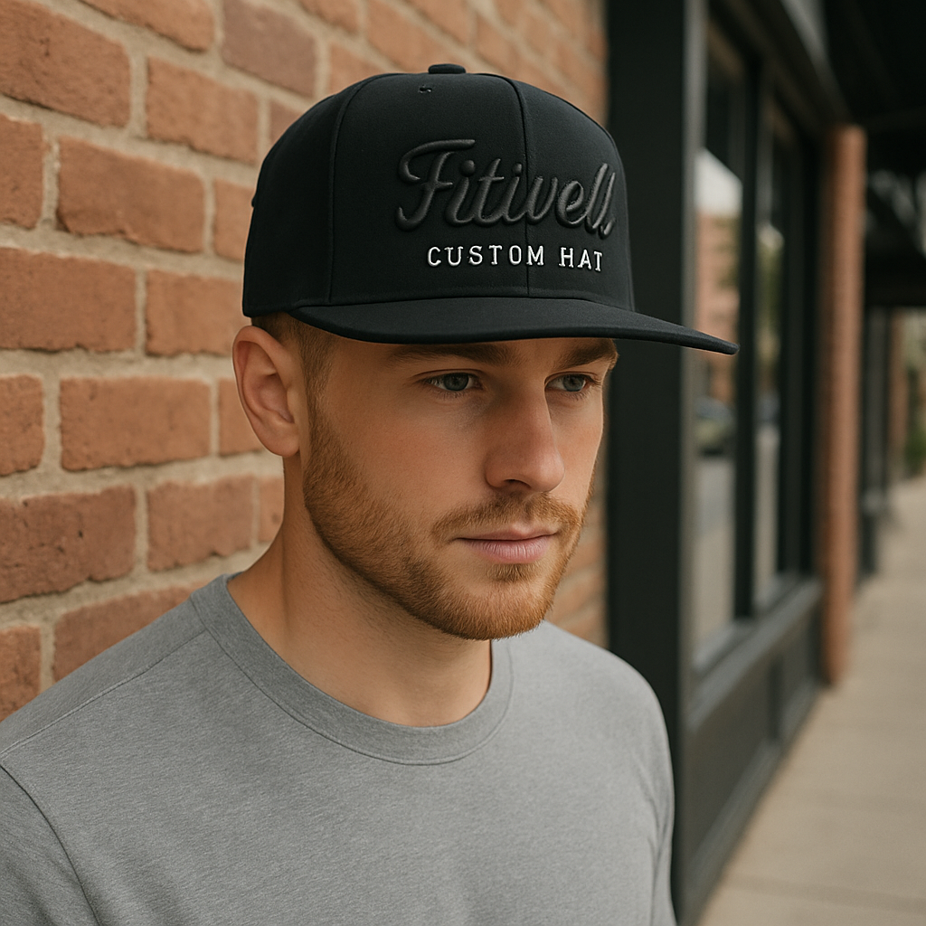 Black Predator Snapback Hat with 3D Embroidered Logo – Flat Brim Cap