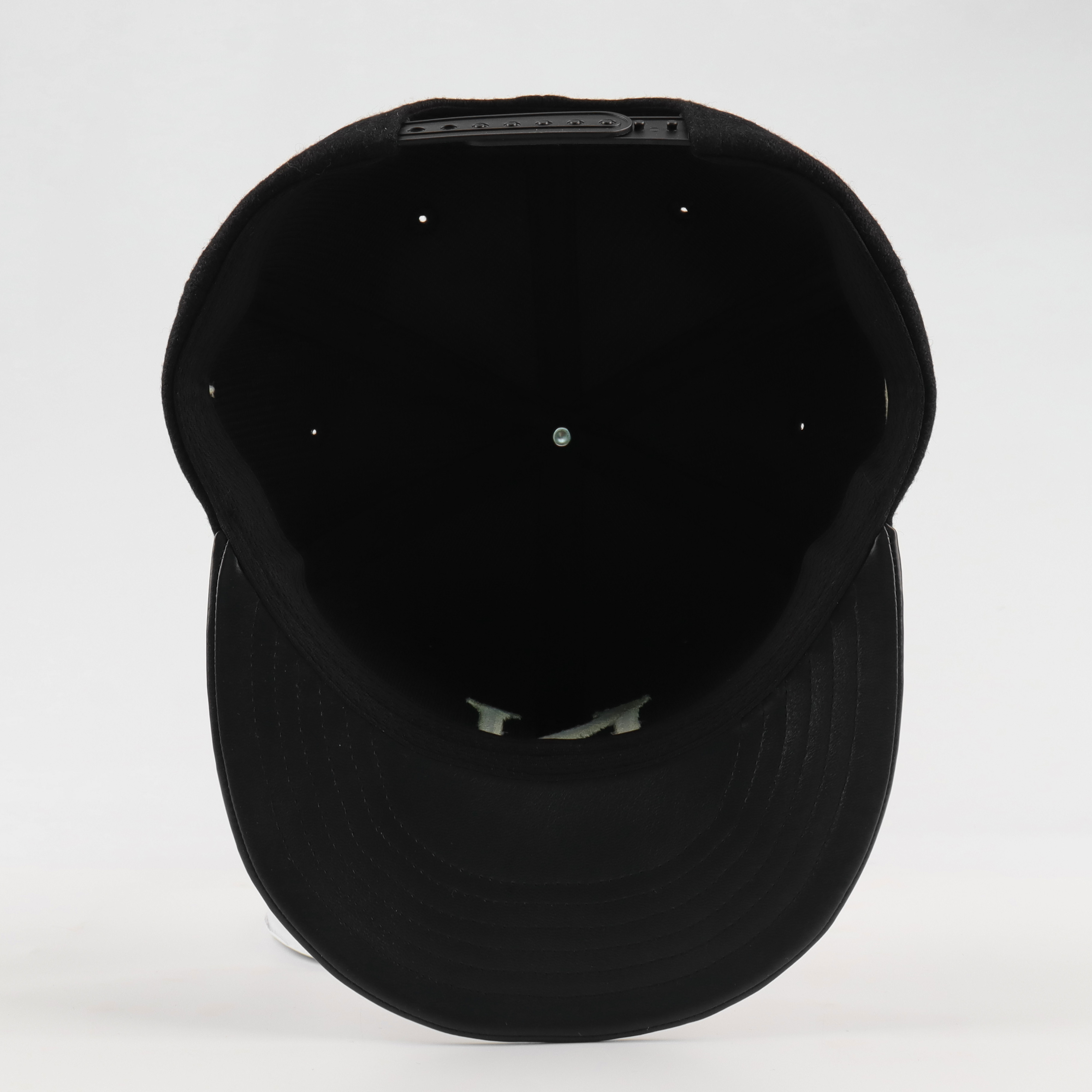 Custom N Design Embroidered Snapback – Black 6 Panel Flat Brim Hat