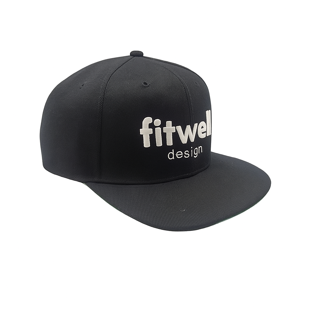 Minimal Logo Design Flat Bill Snapback Cap