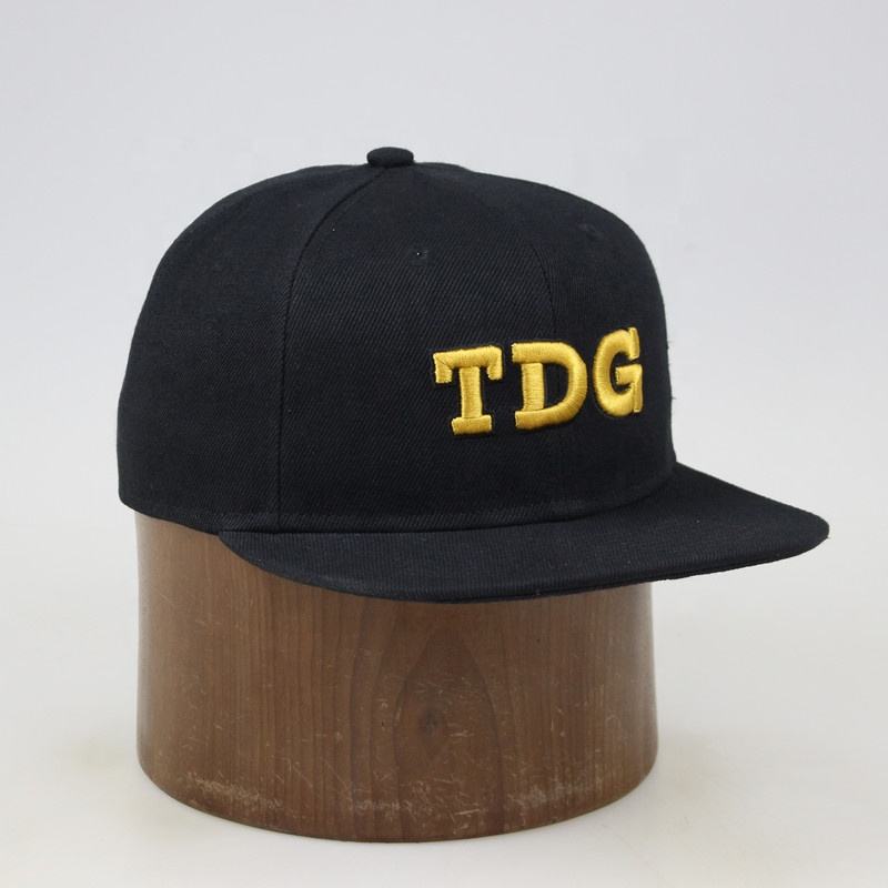 TDG Logo Embroidered Black Snapback Cap