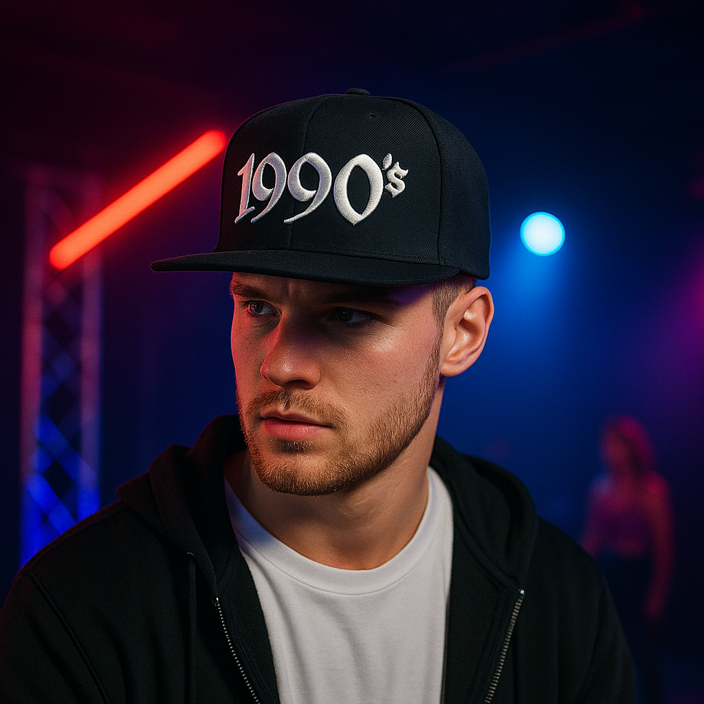 Retro “1990’s” Embroidered 3D Logo Snapback Cap