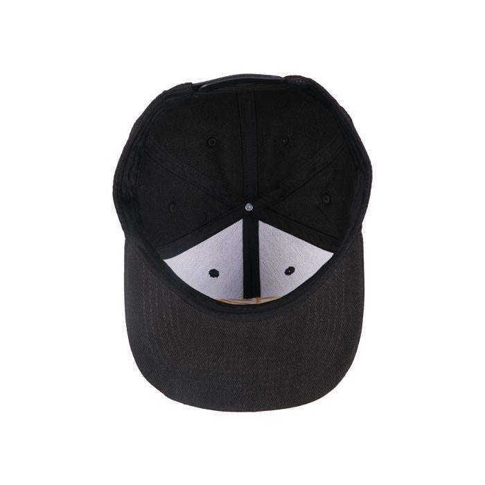 Black Gold Logo Flat Brim Snapback Cap