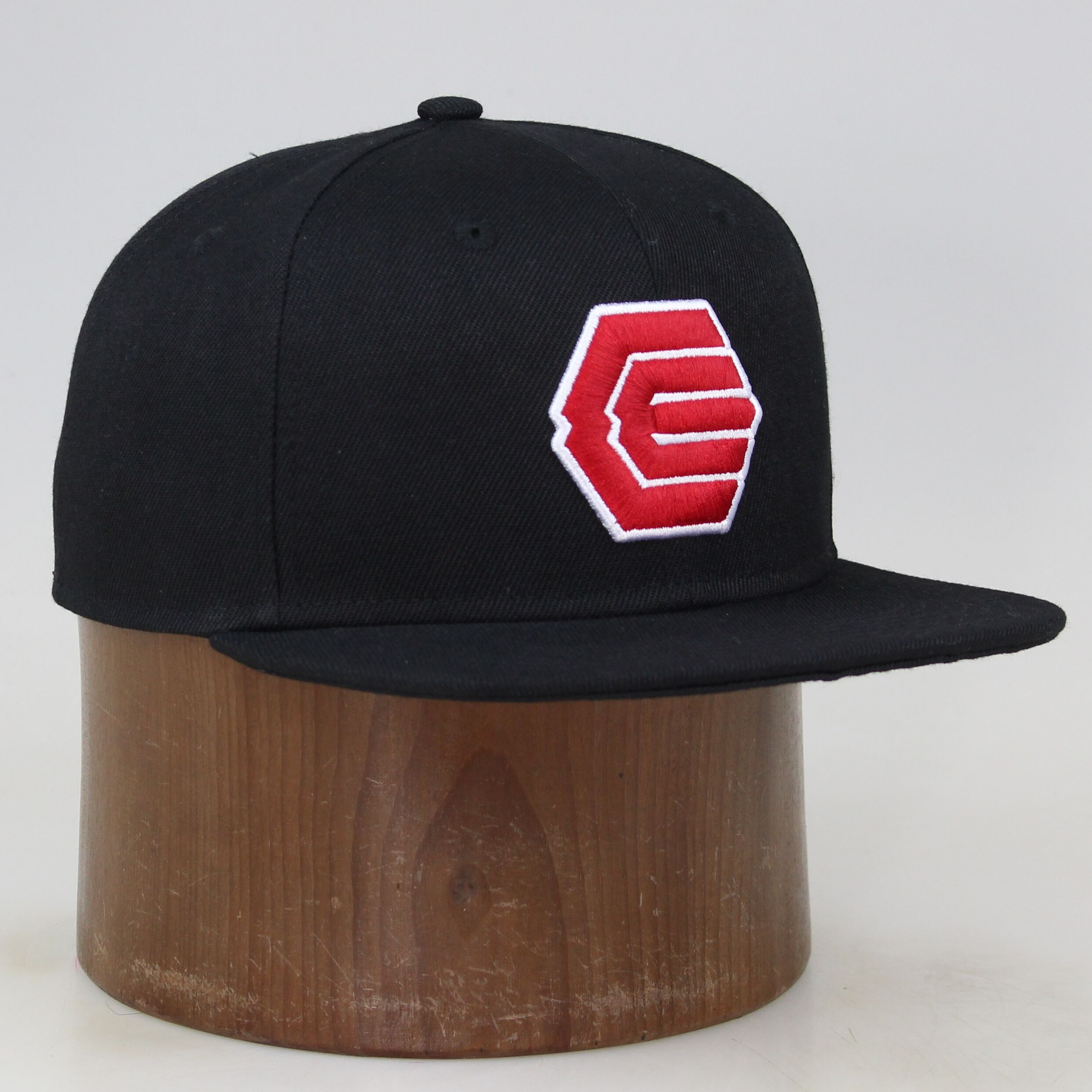 Hex Logo Red Embroidery Flat Brim Snapback Hat