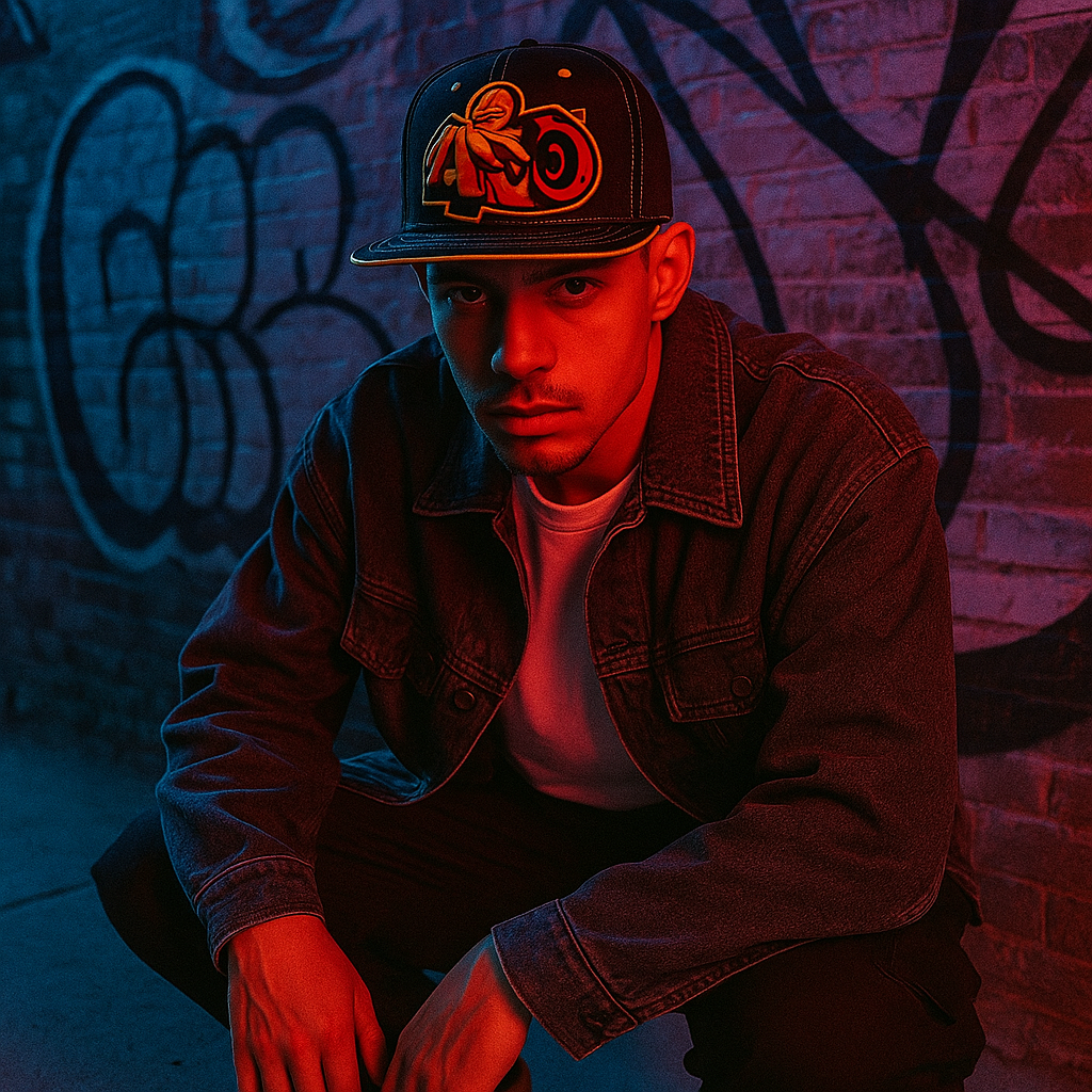 Urban Black 6-Panel Snapback Cap with Bold 3D Embroidery
