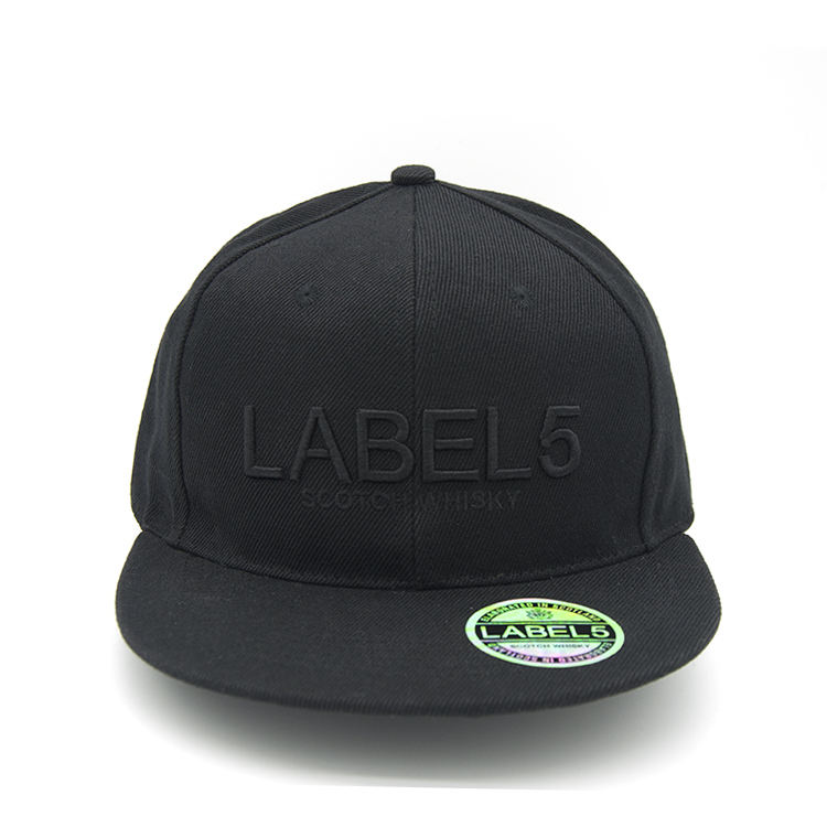 Blackout 3D Logo Structured Flat Brim Cap