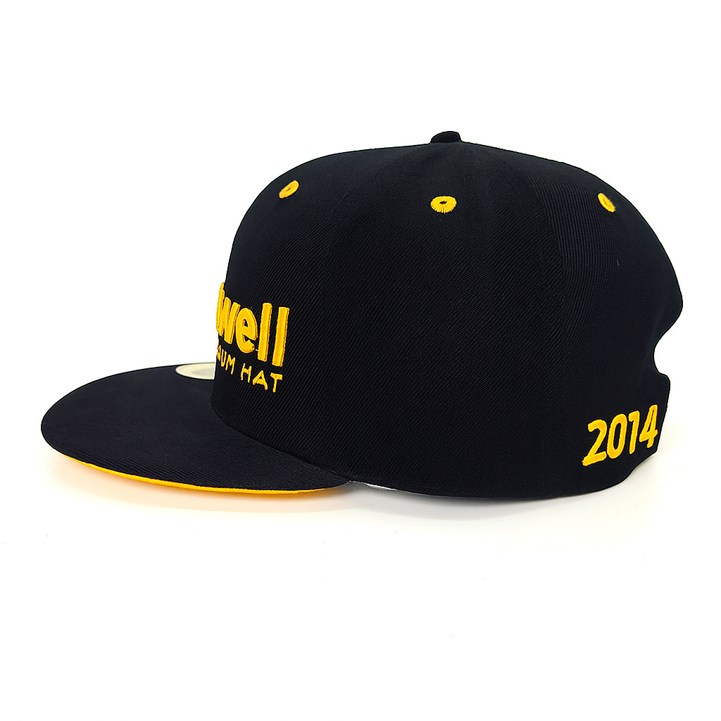 Fitwell Custom Embroidered Logo Cap - Classic Black Snapback